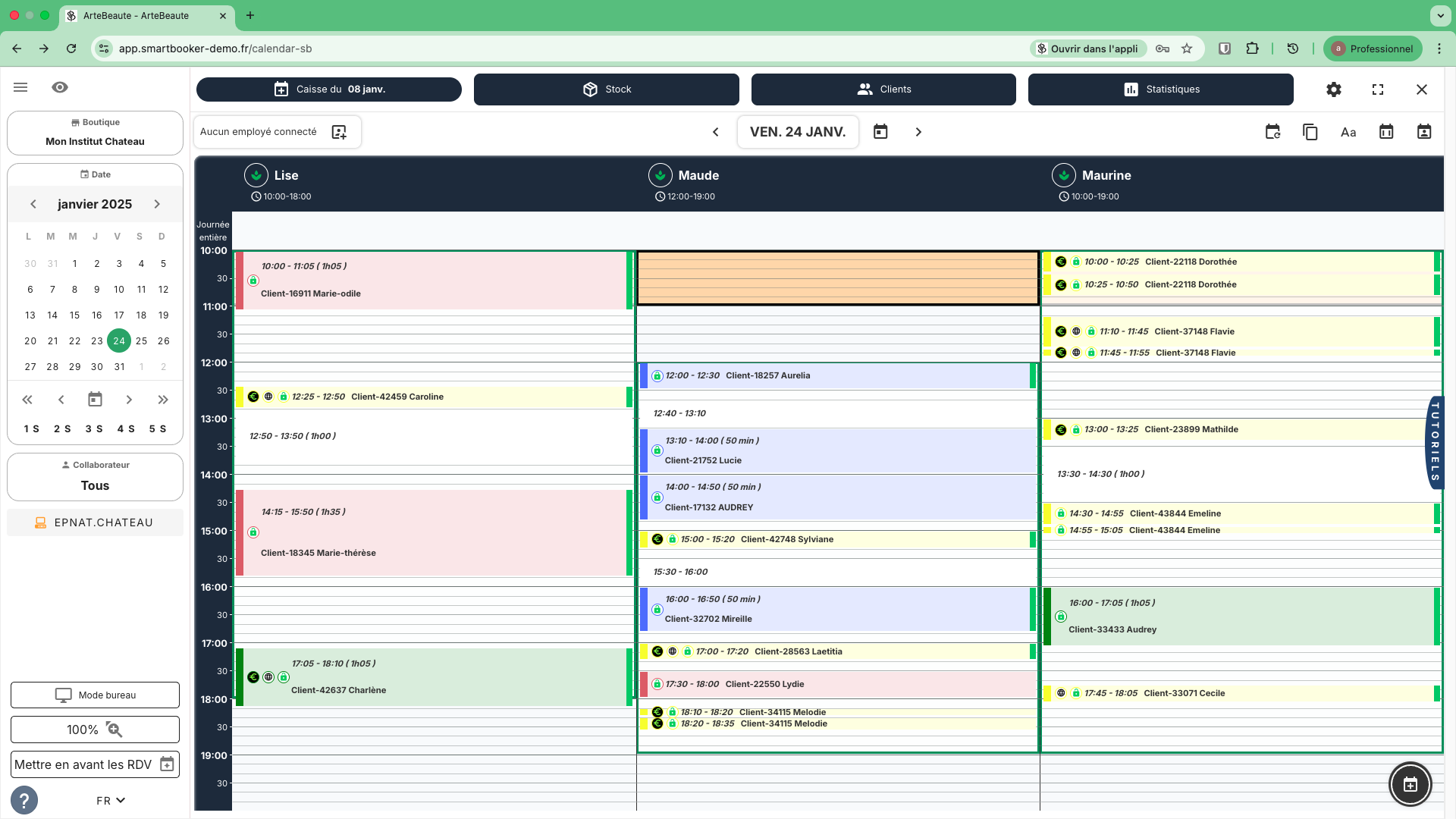 Gestion des clients & rendez-vous